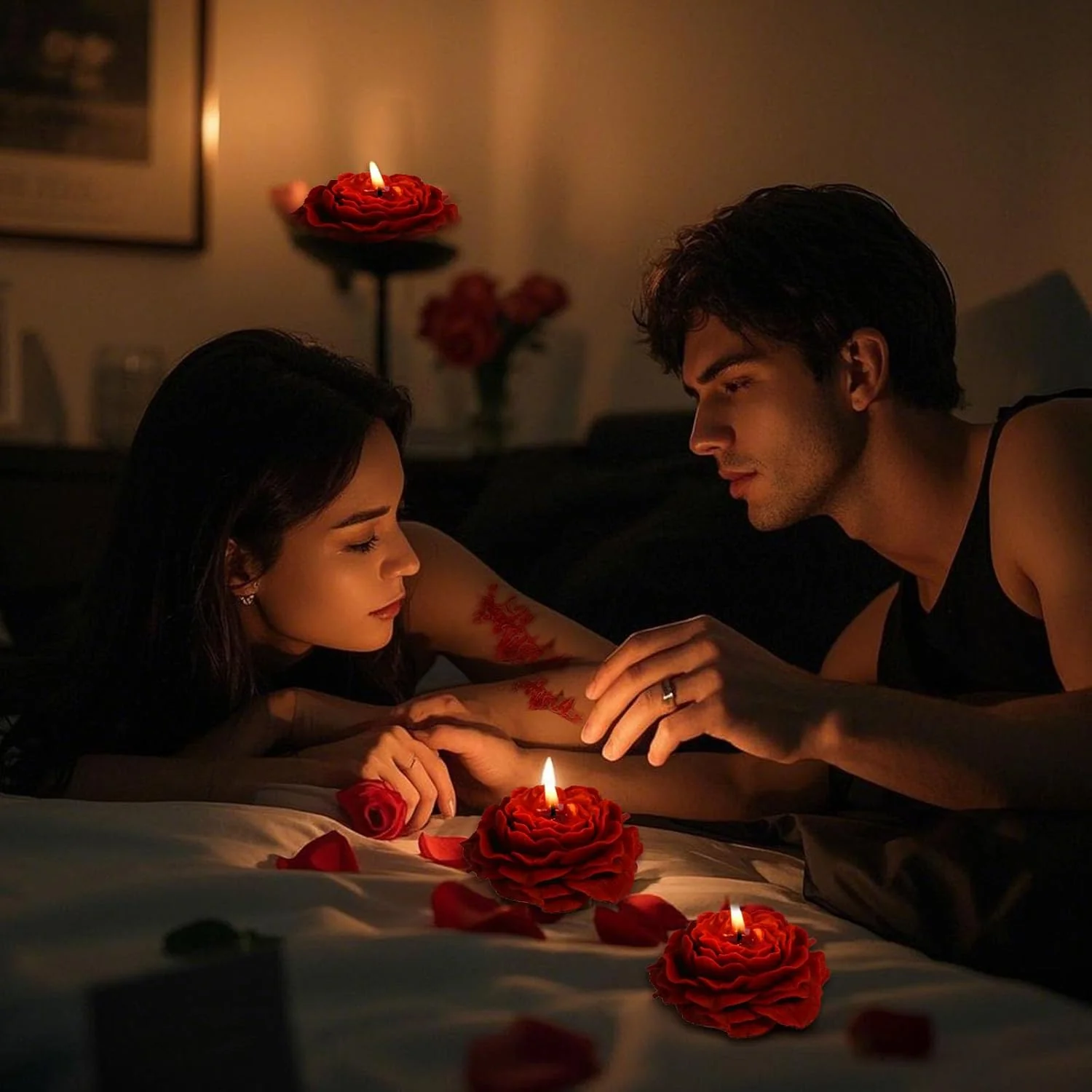 Peony Flower SM Low Temperature Candles For Date Night - Image 4