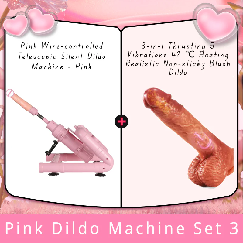 Pink Wire-controlled Telescopic Silent Dildo Machine - Image 11
