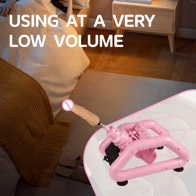 Pink Wire-controlled Telescopic Silent Dildo Machine - Image 7