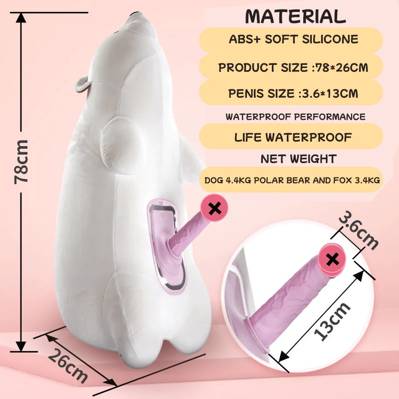 Discreet Infinity Pillow Polar Bear Remote Control Sex Machine - Image 5