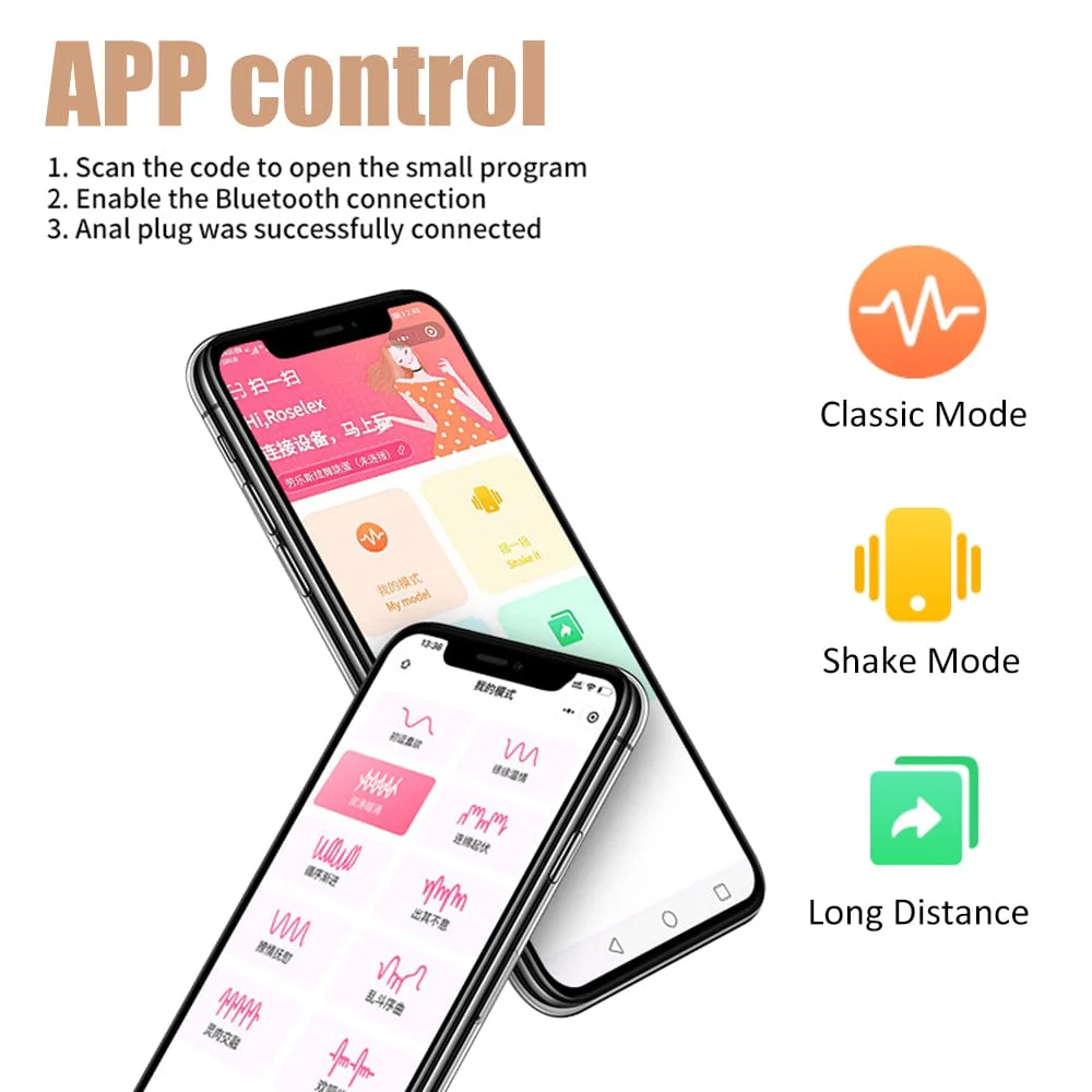 Prostate Massager App Remote Mobile Phone Remote Control Vestibular Artifact Strong Shock Button - Image 4