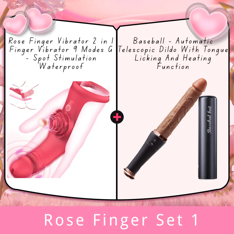 Rose Finger Vibrator 2 in 1 Finger Vibrator 9 Modes G - Spot Stimulation Waterproof - Image 9