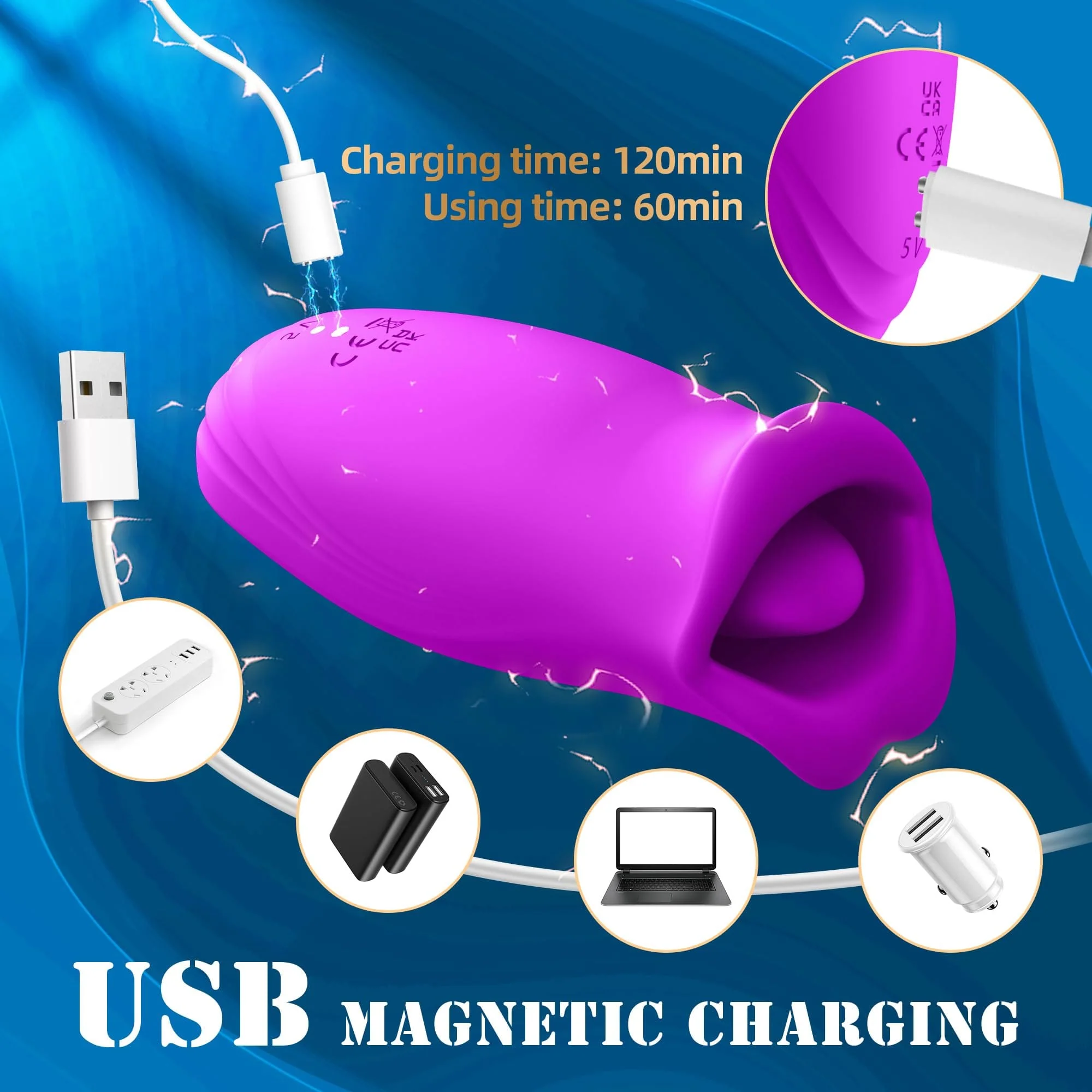 Rose Muncher 10 Biting & 10 Vibrating Modes Stimulate Nipple Clitoral Women Vibrator - Image 10