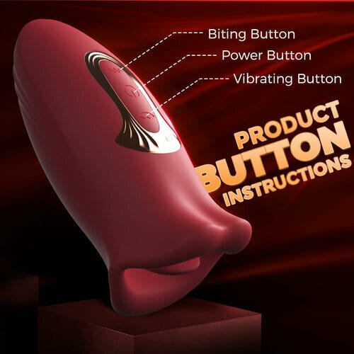 Rose Muncher 10 Biting & 10 Vibrating Modes Stimulate Nipple Clitoral Women Vibrator - Image 3