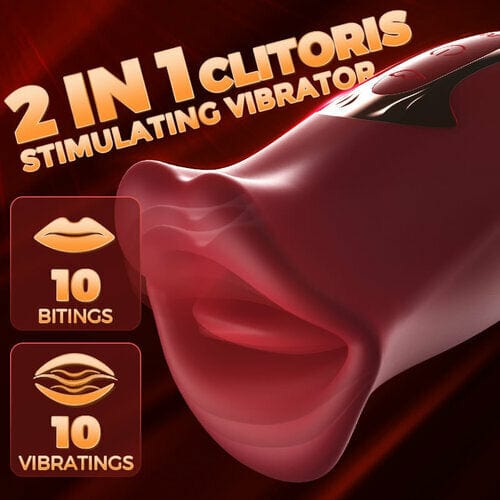 Rose Muncher 10 Biting & 10 Vibrating Modes Stimulate Nipple Clitoral Women Vibrator - Image 5