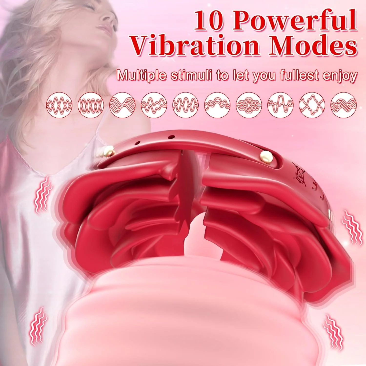 Rose Nipple Clamps Vibrator Sex Toys Remote Control Sex Toy - Image 3