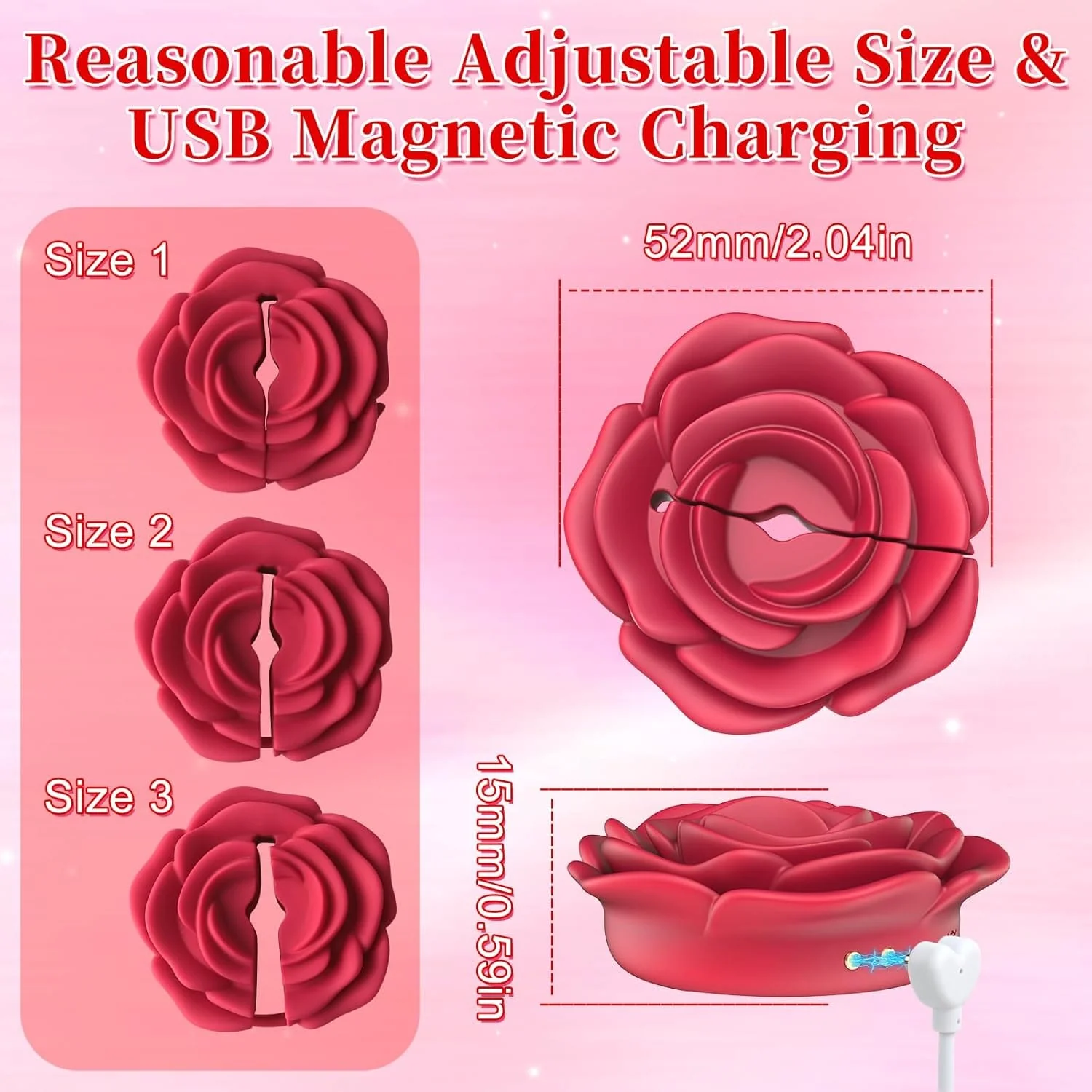 Rose Nipple Clamps Vibrator Sex Toys Remote Control Sex Toy - Image 5