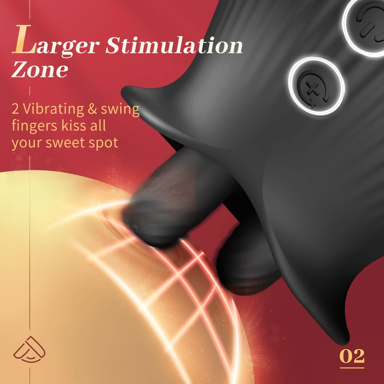 Rose Romeo - 3in1 Rose Sex Toy with 2 Suction Cups Adult Toys Female Clitoral Nipple Vibrators with 10 Licking Sucking Vibrating - Image 10