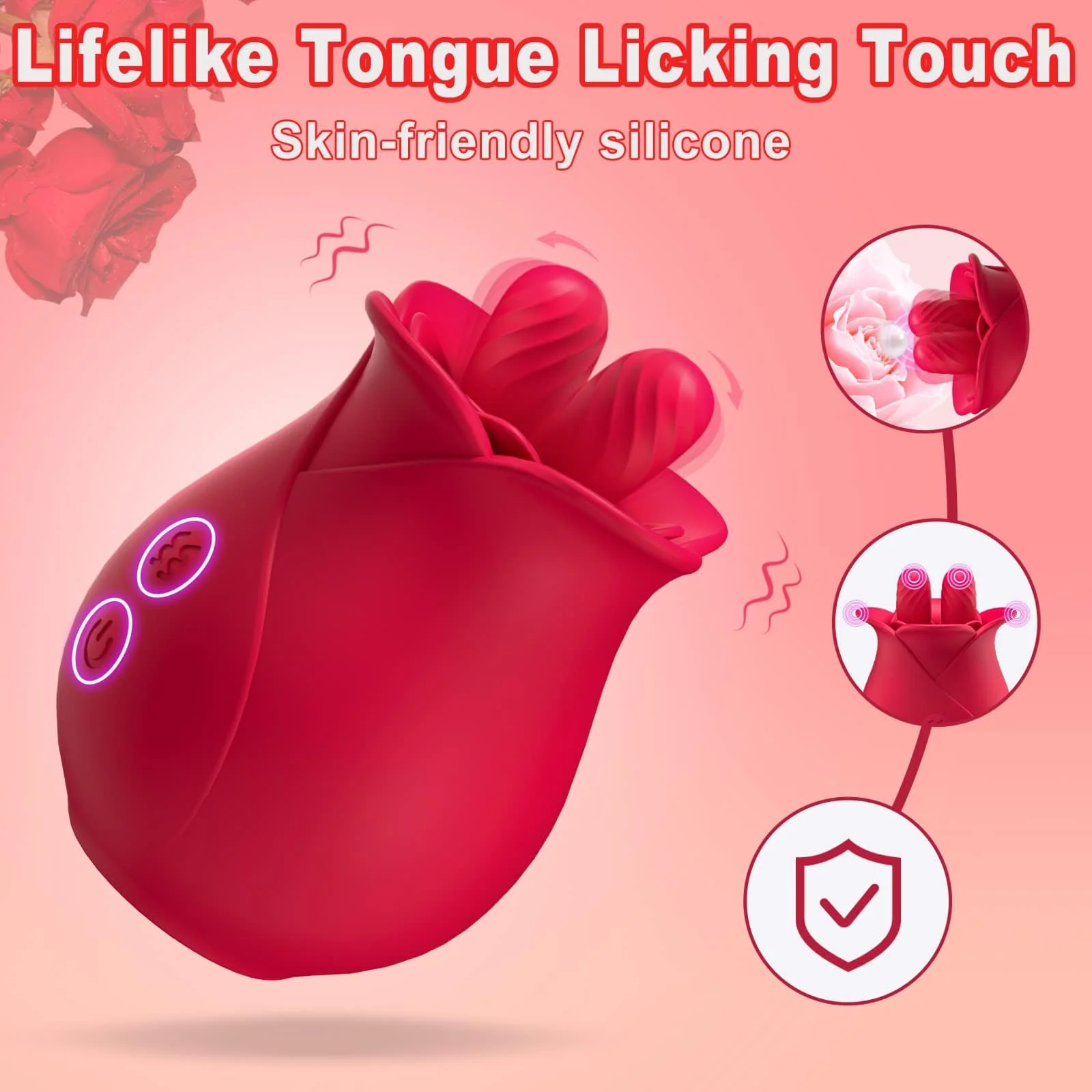 Rose Romeo Double Tongue Lick Shaker clitoral nipple orgasmic sex toy - Image 6