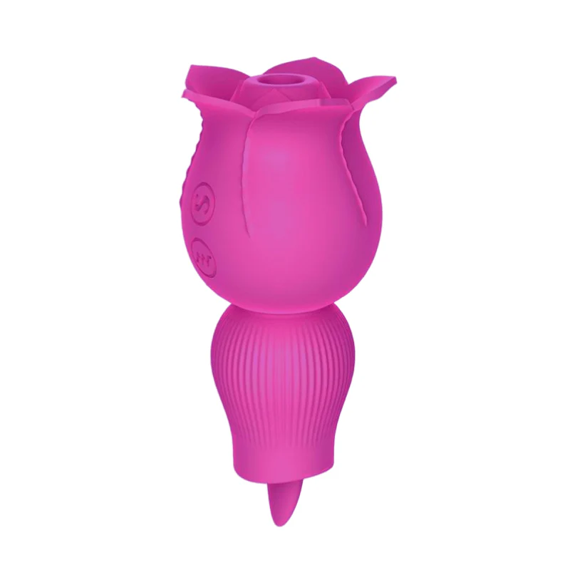 Rose Sucking and Tongue Vibrator 2 in 1 Rose Toy - Image 9