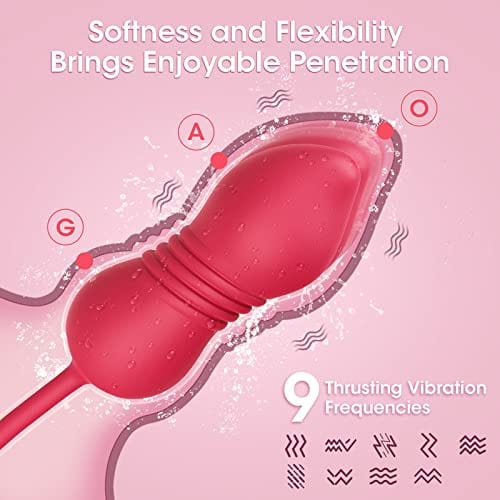 Rose Toy Vibrator Female Telescopic Egg Jumping  Tongue Licker Sex Toys - Image 3