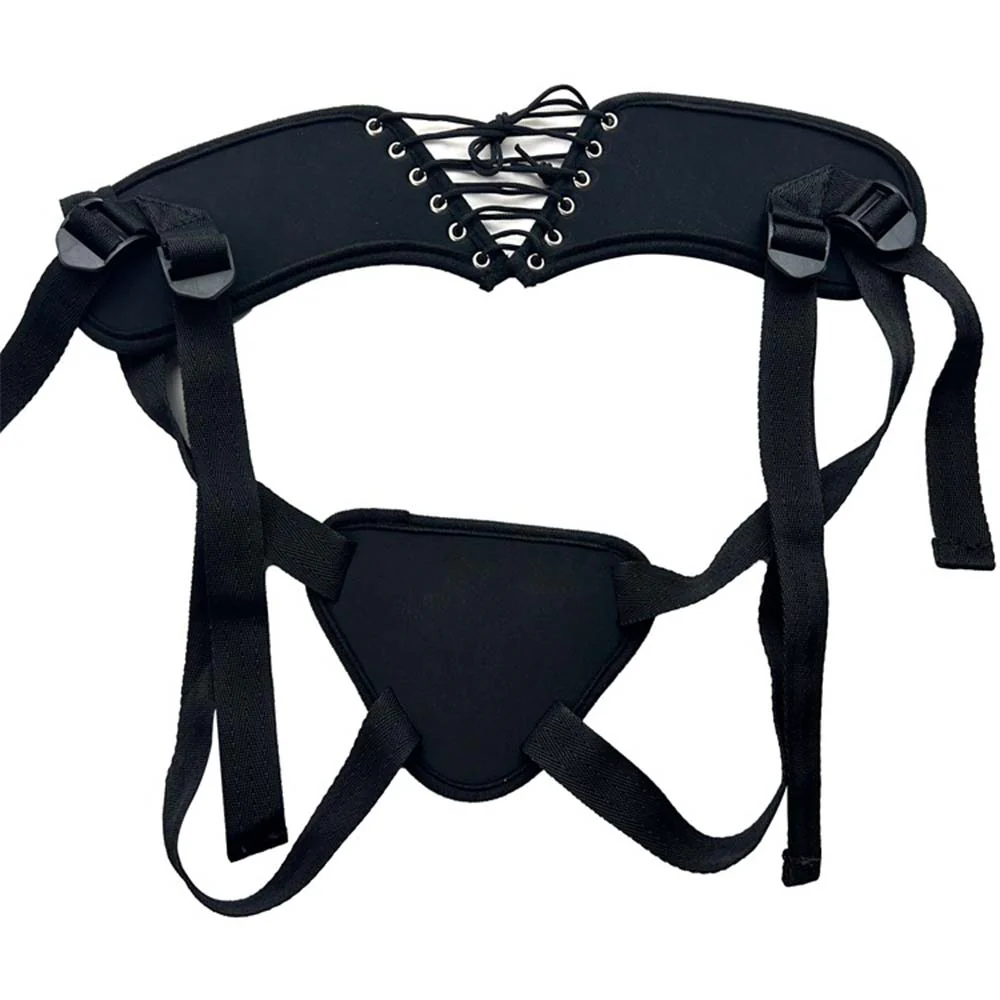 Strap-on Dildo Realistic Silicone Dildo with Wearable Sex Harness for Couple Pegging Women Lesbian Sex Fun, 7.6'' (Black) - Image 6