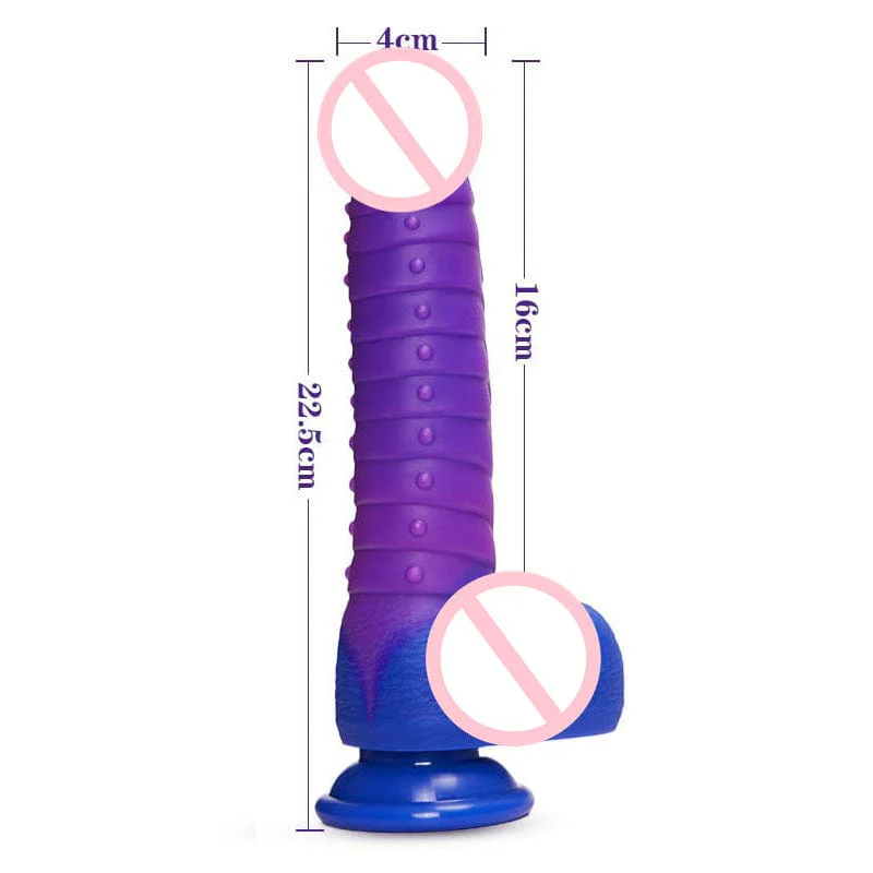 Telescopic Dildo Silicone Realistic Big Fake Penis Dildo Vibrator - Image 4