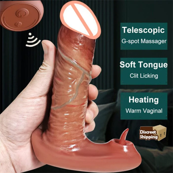 Thrusting Dildo Vibrator Realistic Wearable Clit G-Spot Massager - Image 3