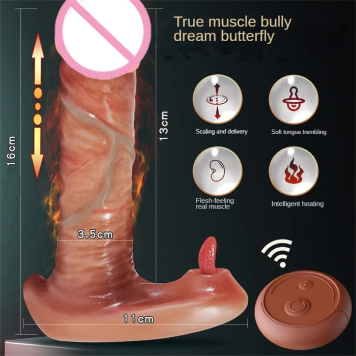 Thrusting Dildo Vibrator Realistic Wearable Clit G-Spot Massager - Image 4