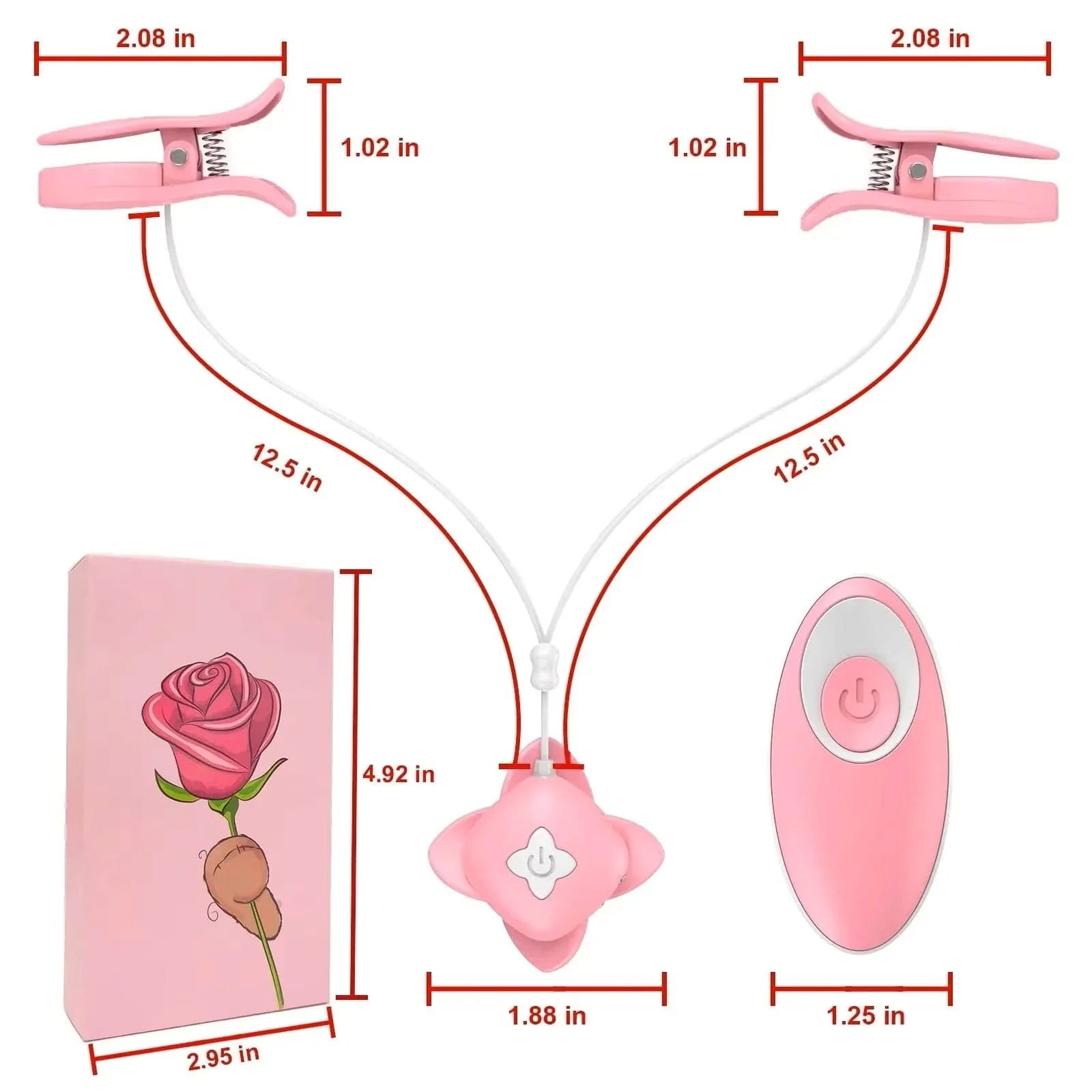 Vibrating Nipple Clamps SM Nipple Stimulation With Remote Control - Image 7