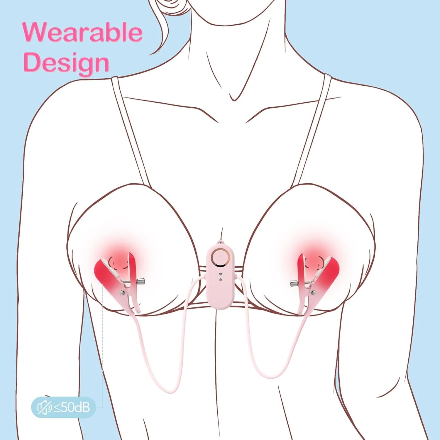 2 In 1 Wearable Nipple Clitoral Clamps Stimulation Vibrator For Women - Image 5