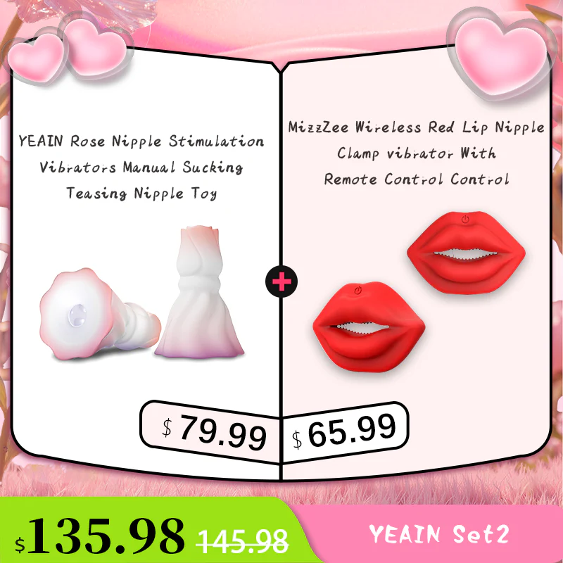 YEAIN Rose Nipple Stimulation Vibrators Manual Sucking Teasing Nipple Toy (A Pair) - Image 10