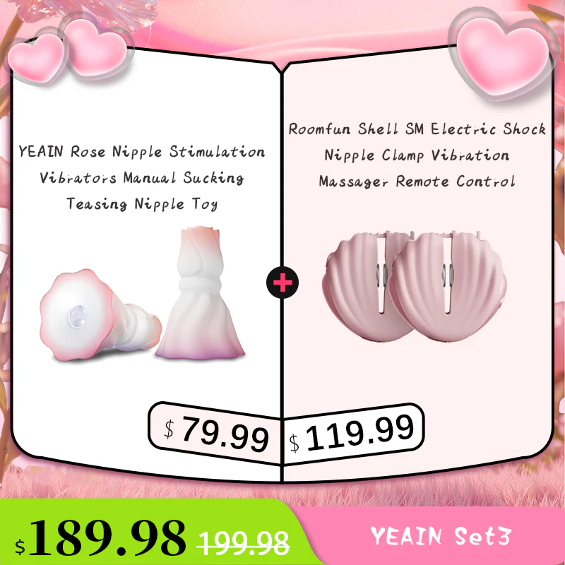 YEAIN Rose Nipple Stimulation Vibrators Manual Sucking Teasing Nipple Toy (A Pair) - Image 11