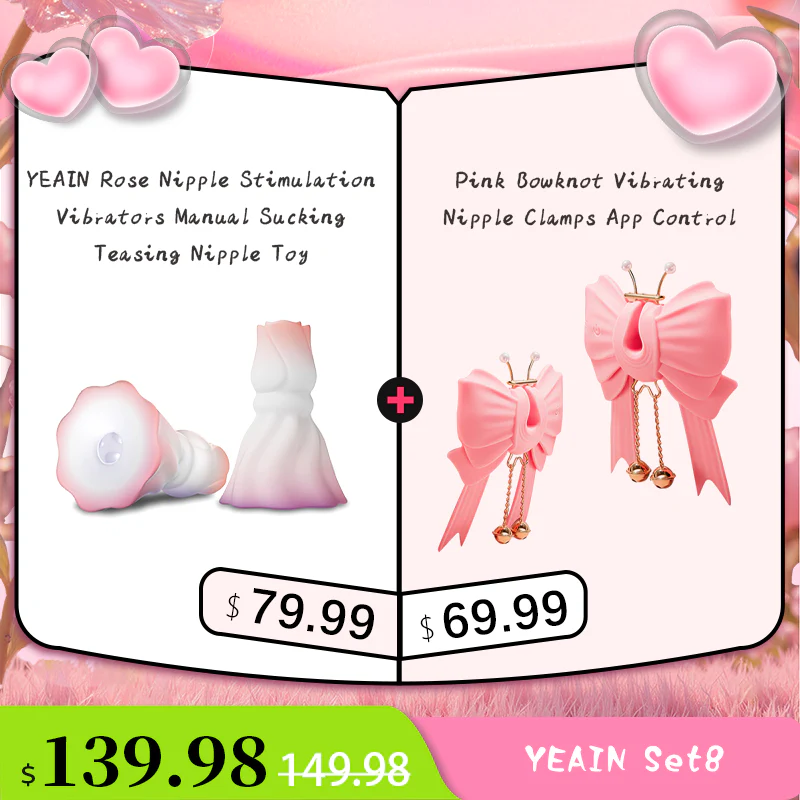 YEAIN Rose Nipple Stimulation Vibrators Manual Sucking Teasing Nipple Toy (A Pair) - Image 16
