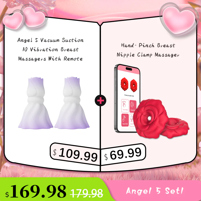 YEAIN Rose Nipple Stimulation Vibrators Manual Sucking Teasing Nipple Toy (A Pair) - Image 17