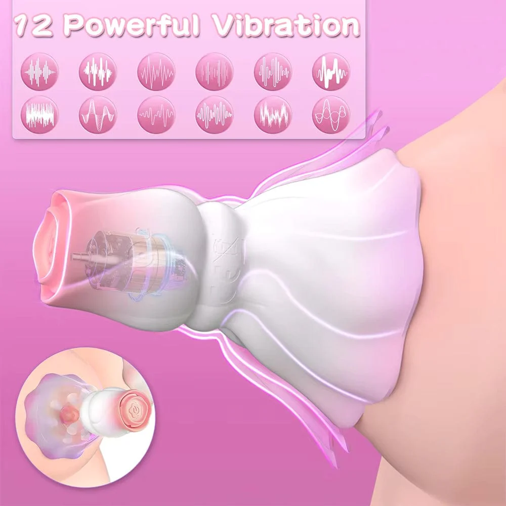 YEAIN Rose Nipple Stimulation Vibrators Manual Sucking Teasing Nipple Toy (A Pair) - Image 3